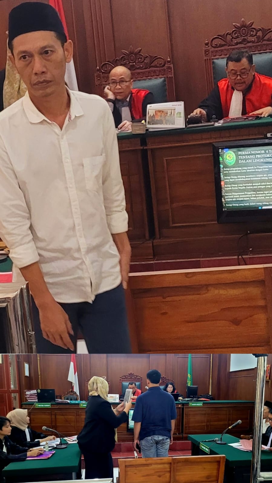 Foto; sidang pengadilan negeri Surabaya