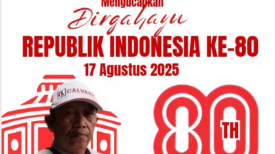 Rayakan HUT ke-80 RI, Pemimpin Redaksi Tabir Lentera Nusantara Ajak Warga Surabaya Kibarkan Merah Putih