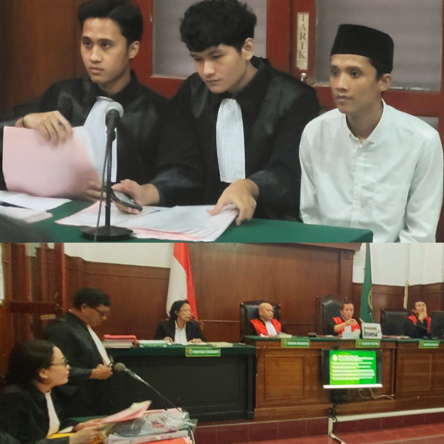 Foto ; sidang menjual korban kan istri