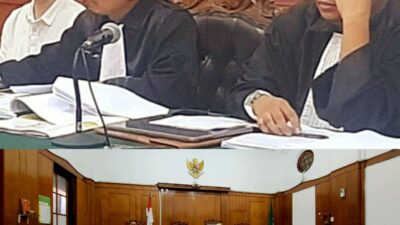 Foto; sidang dakwaan kepada pemalsu cek