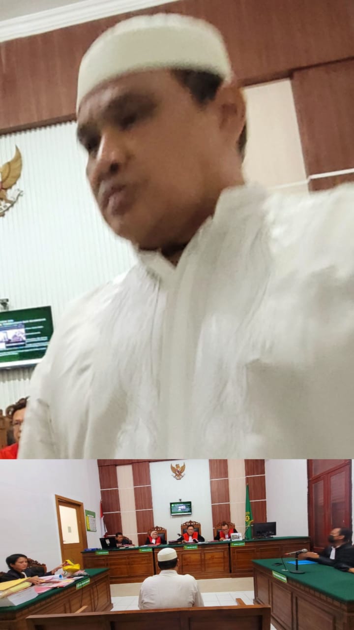 Foto sidang pembacaan tuntutan