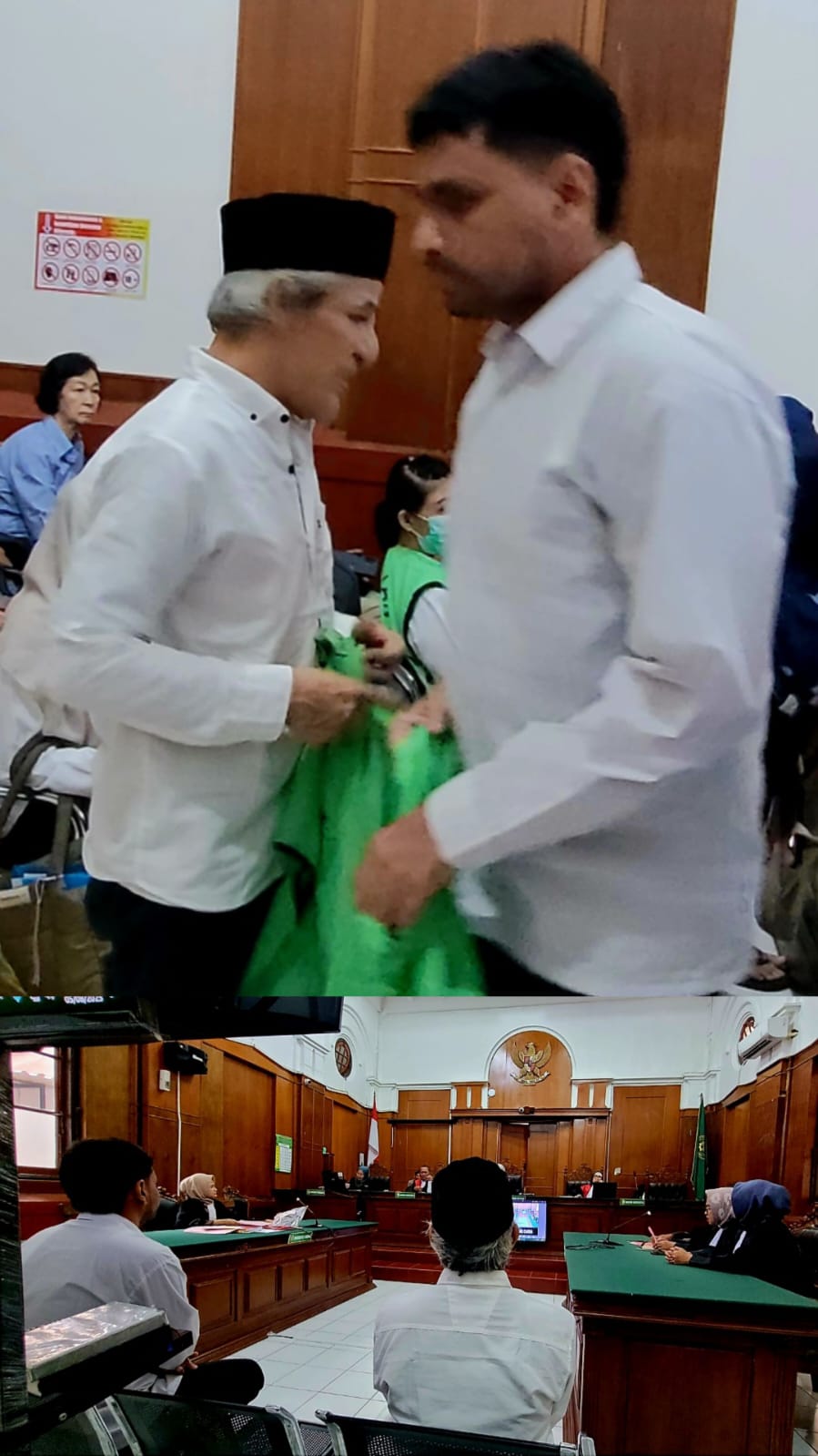 Foto: mendengar tuntutan jaksa