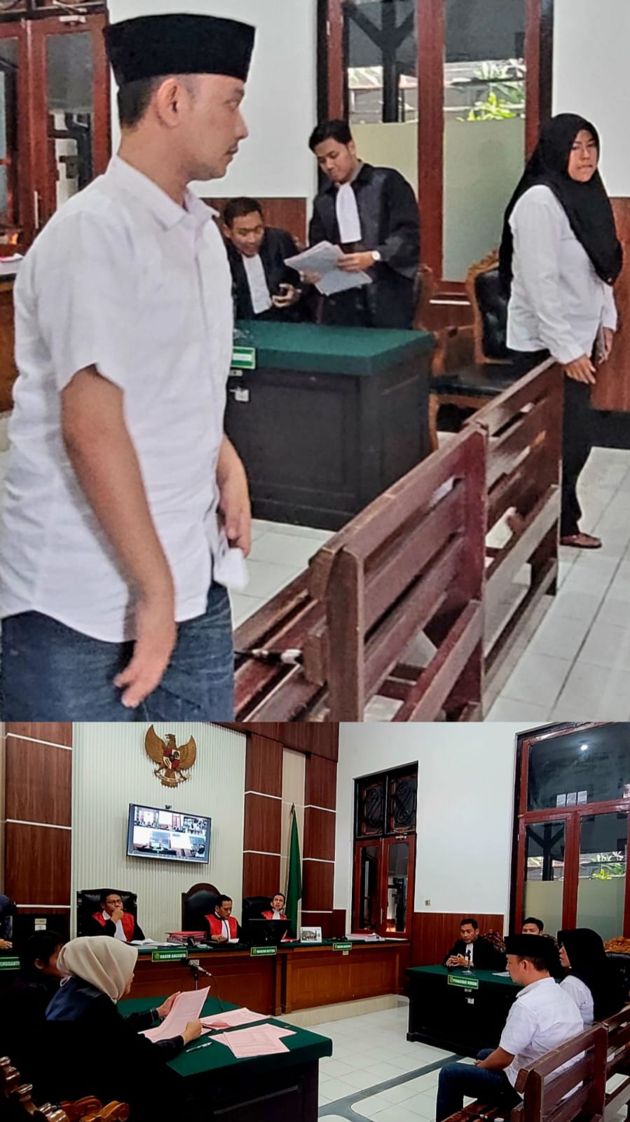 Foto; sidang pembacaan keterangan