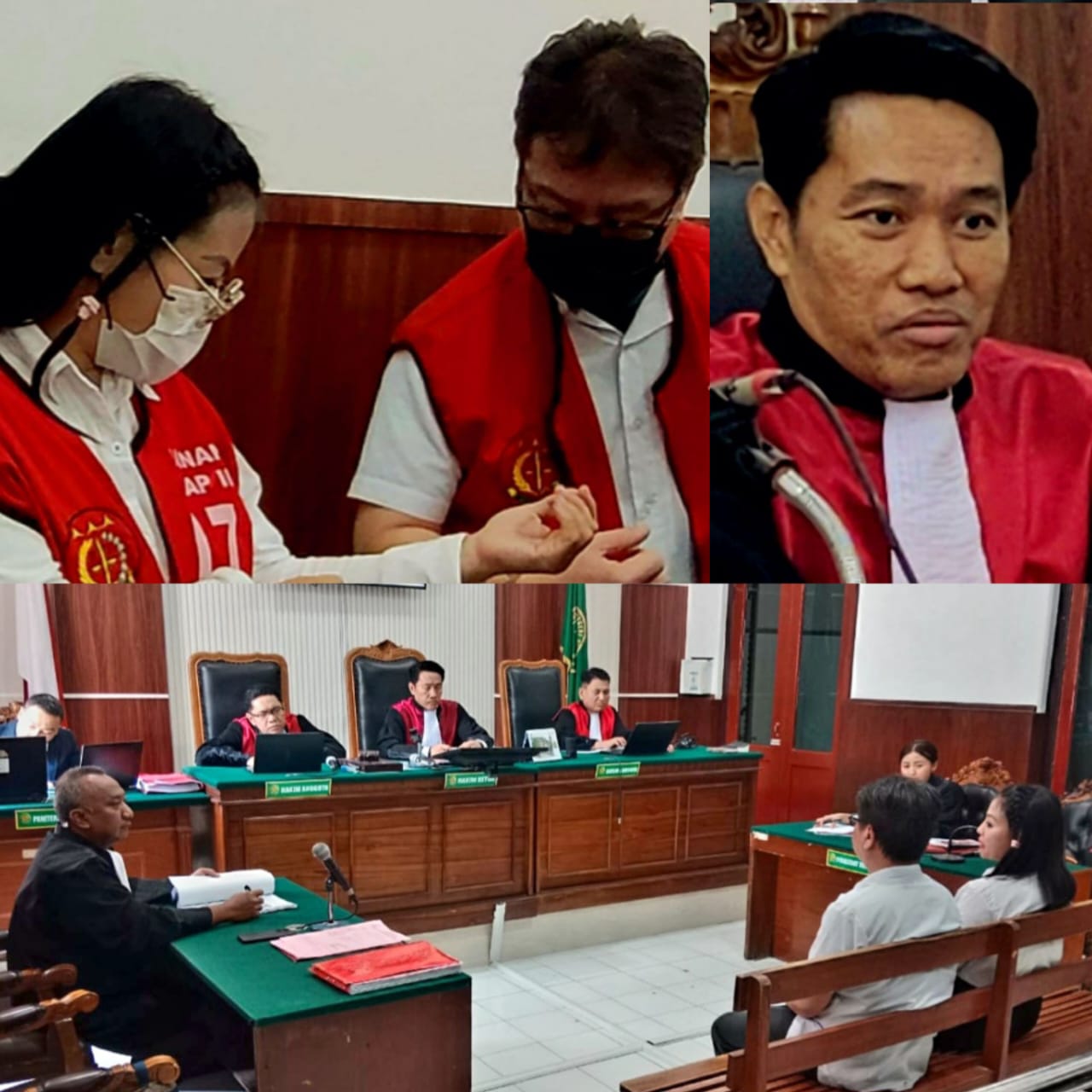 Foto; pembacaan tuntutan di tunda