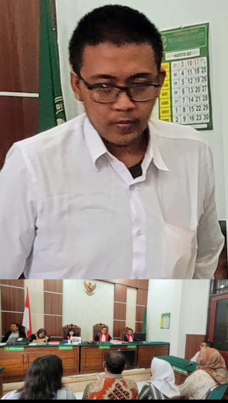 Foto ; ikuti sidang keterangan saksi