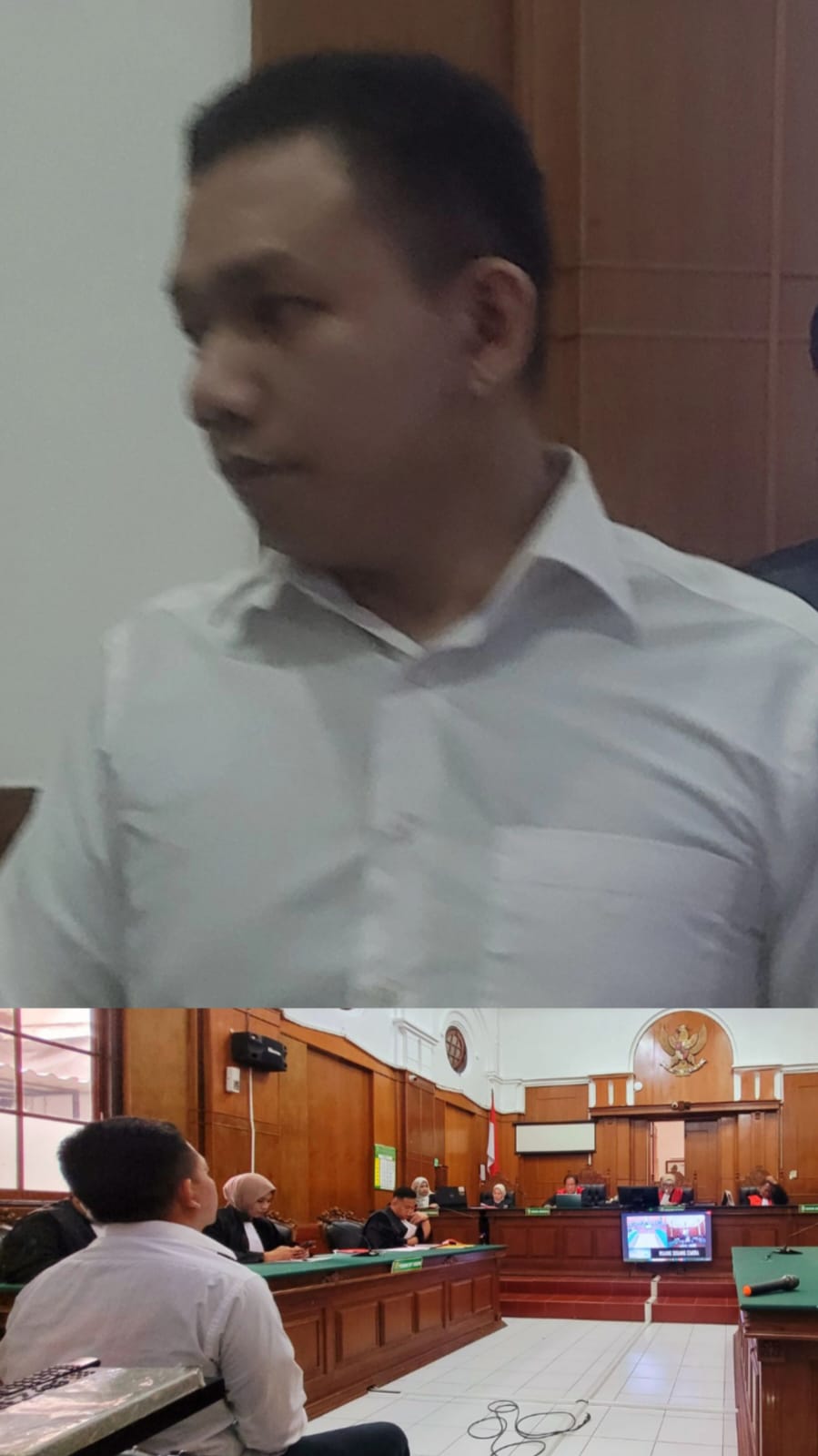 Foto; pembacaan vonis kekerasan