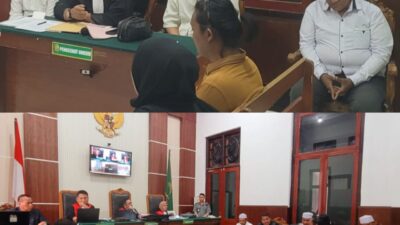 Foto ; agenda pembacaan tuntutan