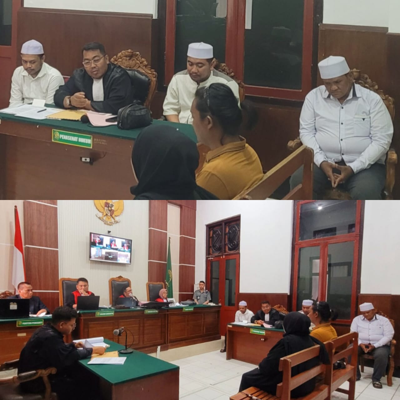Foto: agenda saksi di ruang PN Surabaya