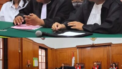 Foto:proses sidang di PN Surabaya