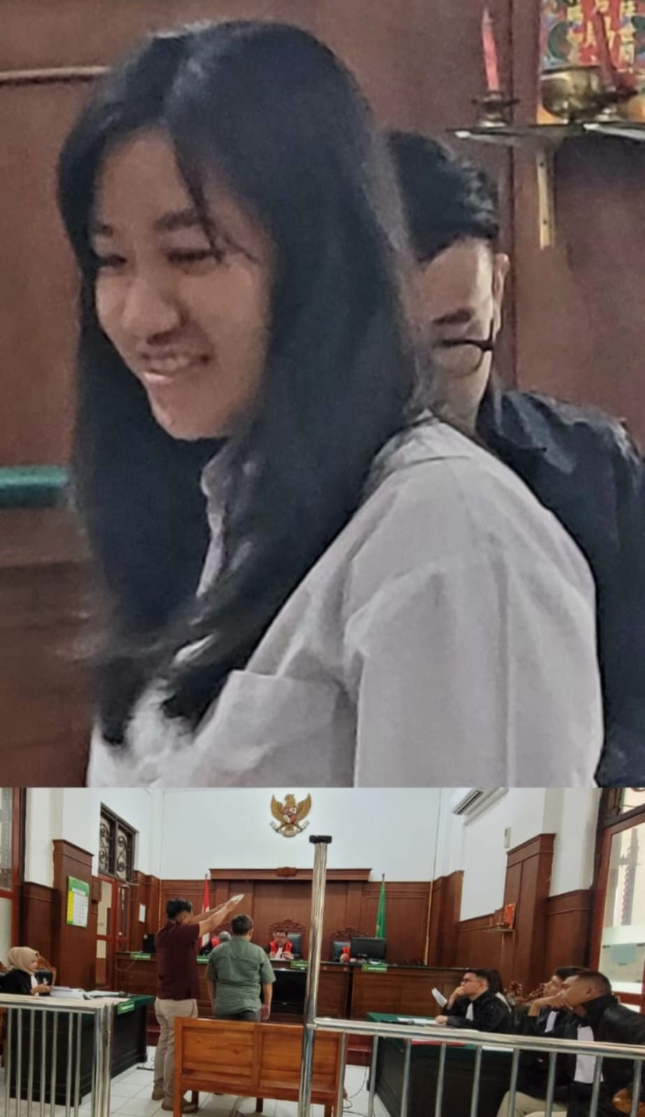 Foto; mendengar keterangan tuntutan