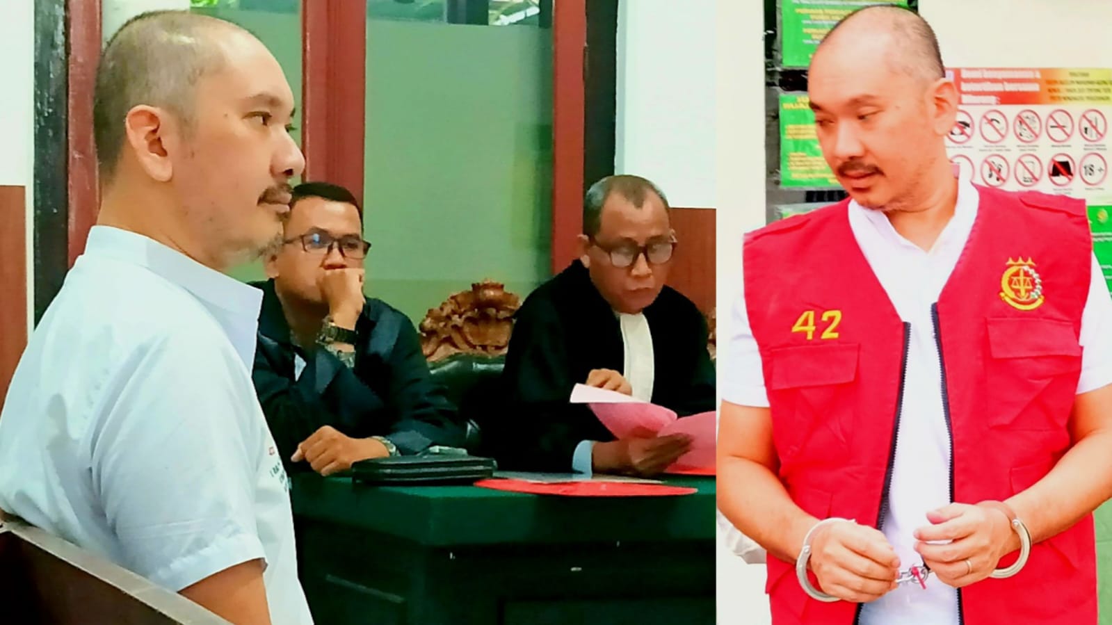 Foto; sidang pengerusakan pintu bank mandiri