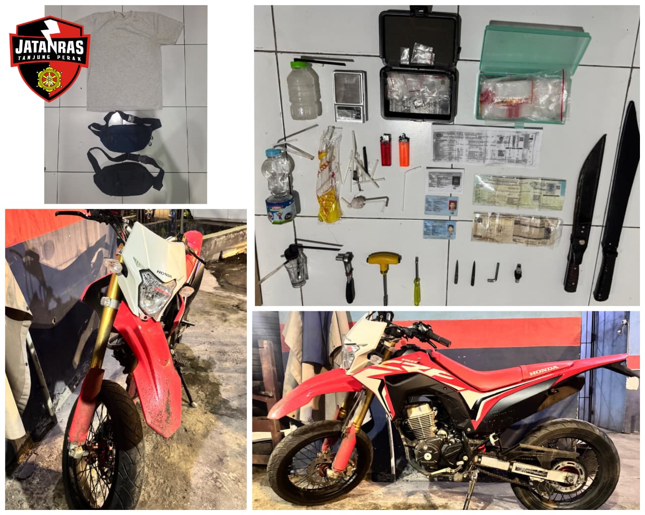 Aksi Curanmor Terbongkar Berkat Rekaman CCTV Dua Residivis Kembali Diamankan Satreskrim Polres Pelabuhan Tanjung Perak