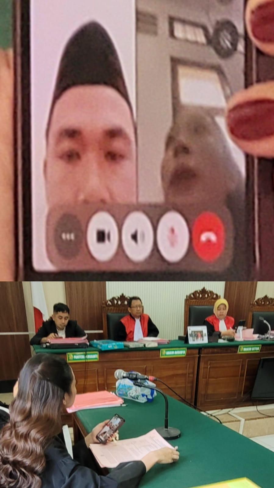 Foto; menjalani sidang putusan