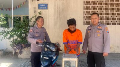 Polsek Kenjeran Amankan Pencuri Kotak Amal di Mushola Al Muwahhidin Surabaya