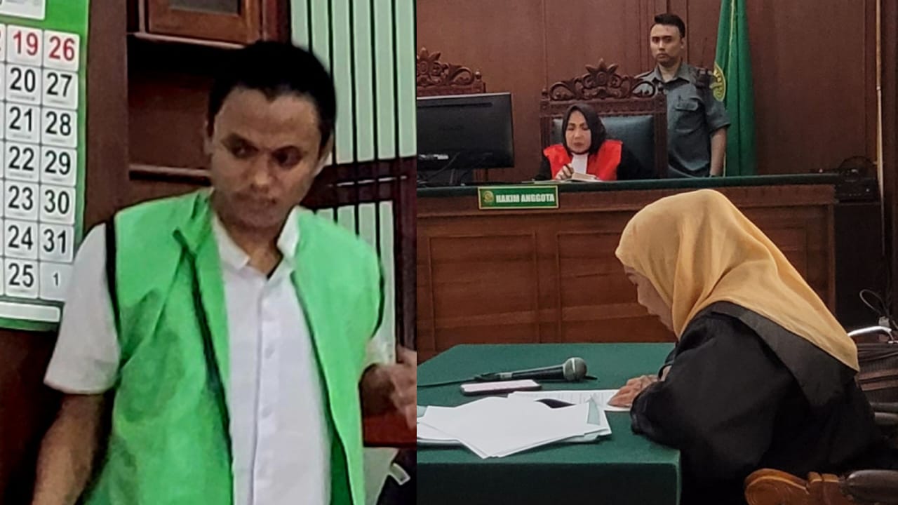 Foto; mendengar putusan yang mulia Hakim