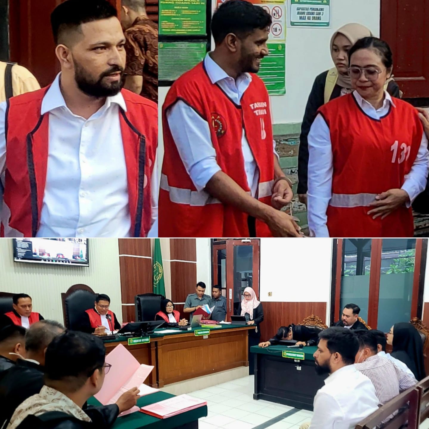Foto; menjalani sidang agenda tuntutan