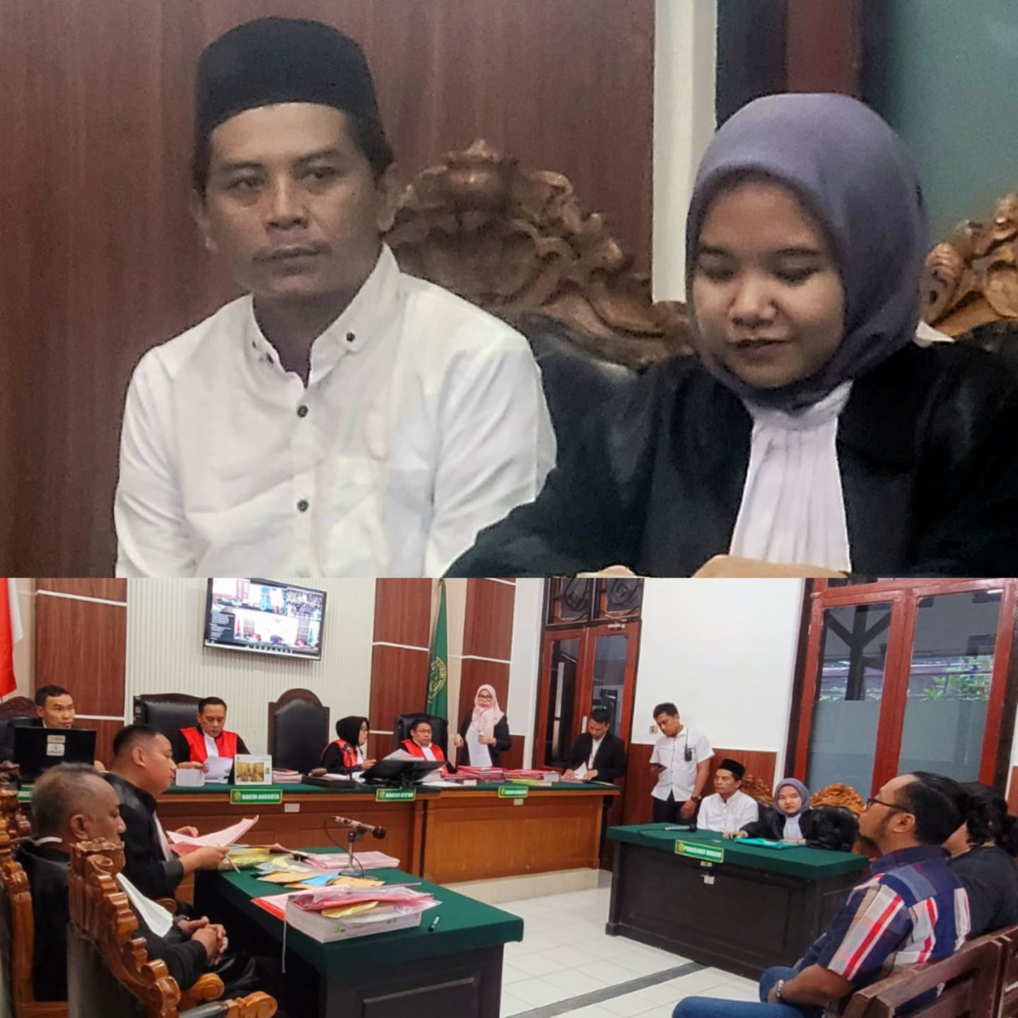 Foto;agenda dakwaan dan pemeriksaan saksi