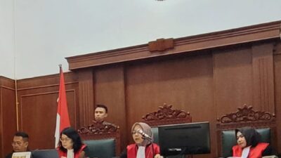 Foto; sidang agenda pembacaan tuntutan tertunda