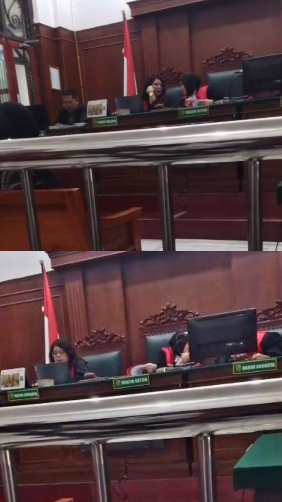 Foto; membacakan pledoi perkara kdrt