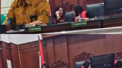 Foto; sidang pembacaan pembelaan