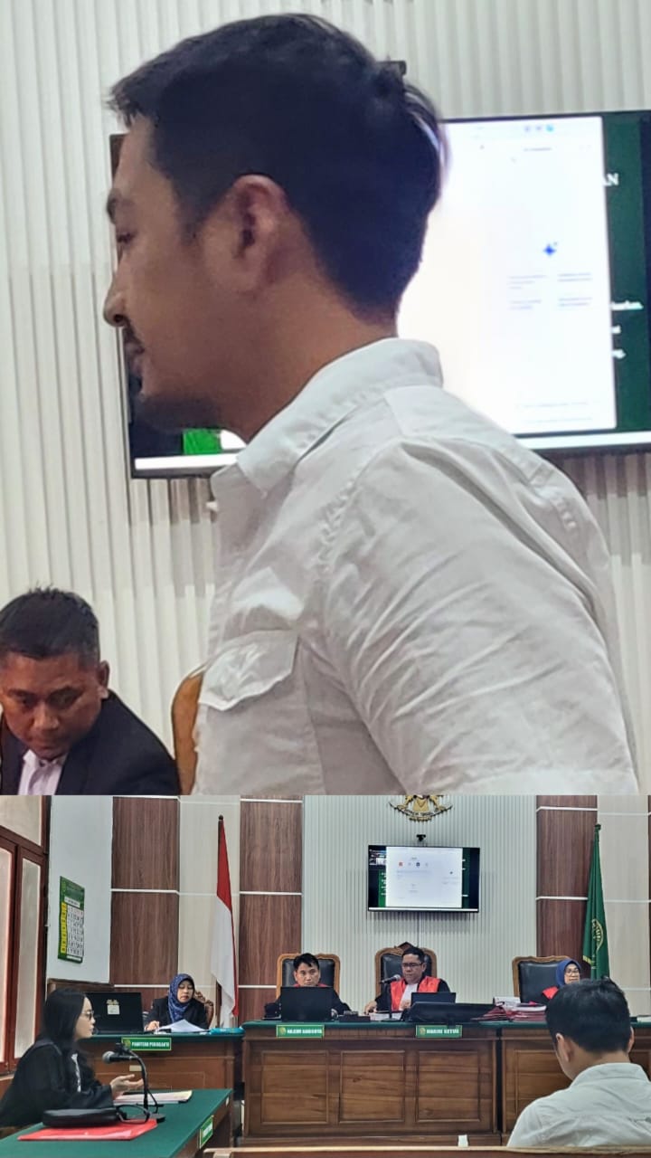 Foto:agenda jawaban eksepsi terdakwa