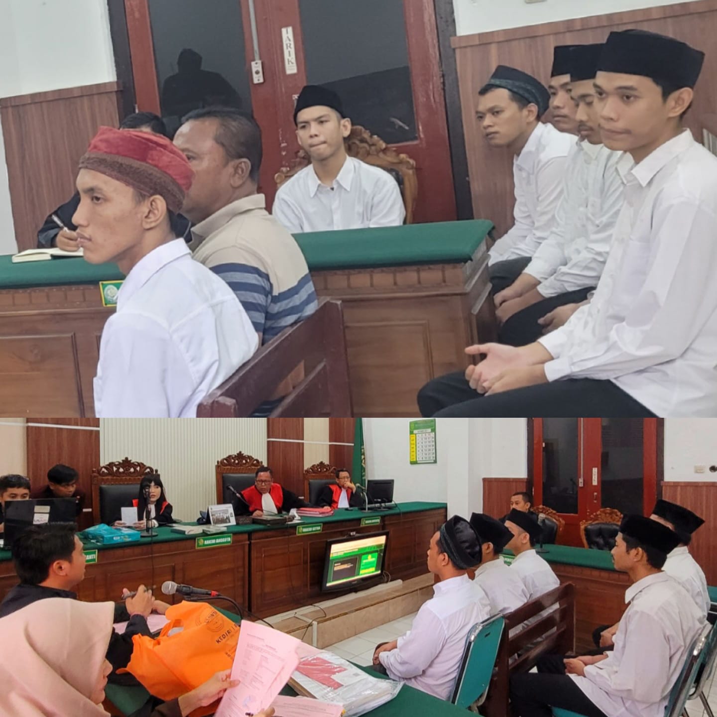 Foto; agenda pembacaan keterangan saksi