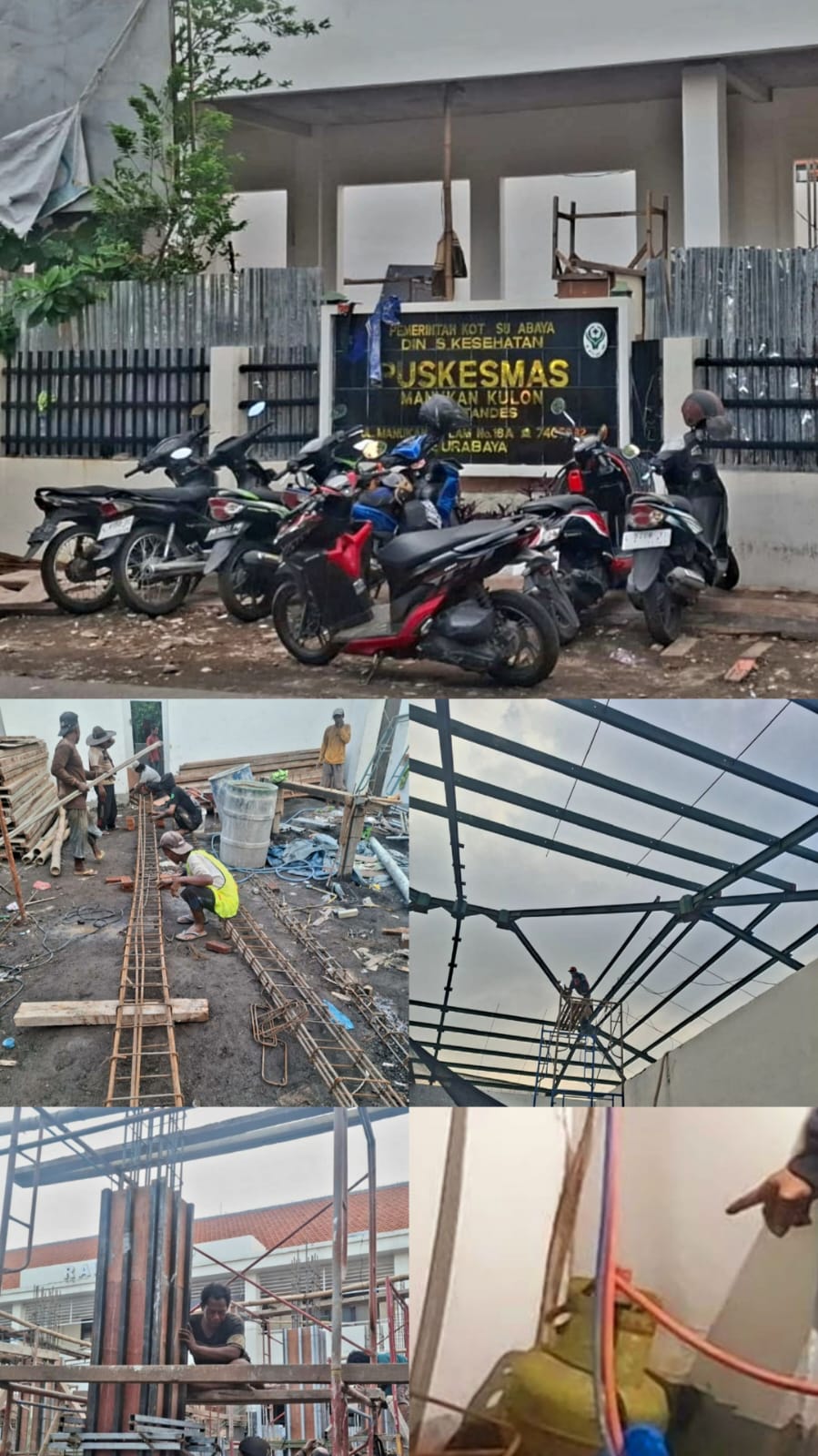 Foto; pelaksanaan pembangunan puskesmas Manukan kulon