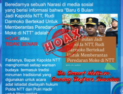 Kapolda NTT Rudi Darmoko Akan Memburu Penyebar Berita Hoax Terkait Pemberantasan Minuman Adat Jenis Moke