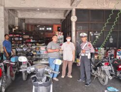 Nataru Aman dan Nyaman Polsek Semampir Beri Himbauan Kepada Bengkel Tak Layani Knalpot Brong