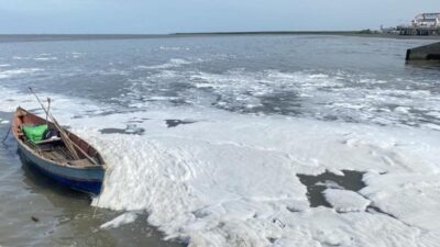 Fenomena Laut Berbusa di Bawah Suramadu Diduga Kuat dari Limbah Rumah Tangga
