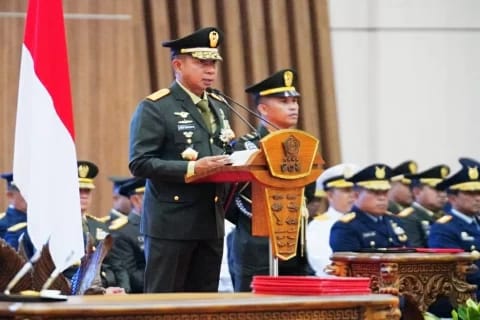 Panglima TNI memimpin upacara mutasi perwira tinggi TNI AD