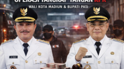 Visual menggambarkan konteks Operasi Tangkap Tangan KPK di Madiun dan Pati pada (19/01/2026)