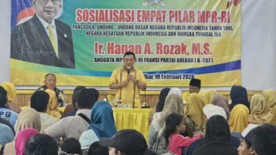Anggota MPR/DPR RI Fraksi Partai Golkar Ir. H. Hanan A Rozak MS melakukan Sosialisasi Empat Pilar MPR-RI di Kota Bandar lampung Selasa (10/2/2026)