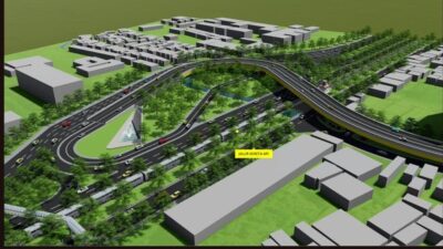 Desain Flyover Taman Pelangi Jalan Ahmad Yani Surabaya