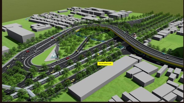 Desain Flyover Taman Pelangi Jalan Ahmad Yani Surabaya