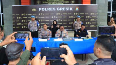 Polres Gresik Ungkap Jaringan Narkoba Lintas Kota 4 Tersangka Diamankan