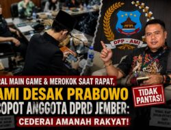 AMI Desak Prabowo Copot Oknum Anggota DPRD Jember yang Viral Main Game dan Merokok Saat Rapat