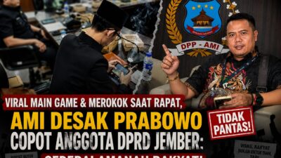 AMI Desak Prabowo Copot Oknum Anggota DPRD Jember yang Viral Main Game dan Merokok Saat Rapat