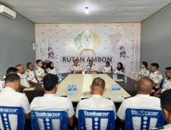 Dalam Upaya Tingkatkan Pelayanan Rutan Ambon Terima Pengarahan dari Kalapas Ambon