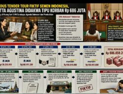MODUS TENDER TOUR FIKTIF SEMEN INDONESIA MITTA AGUSTINA DIDAKWA TIPU KORBAN Rp 686 JUTA