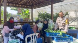 Bhabinkamtibmas Perak Barat Monitoring Ketahanan Pangan dan Panen Hidroponik di KWT Dorang Cinta