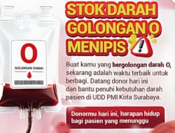 Stok Darah O Menipis, PMI Surabaya Ajak Masyarakat Surabaya Segera Donor Darah