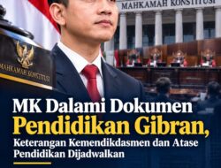 MK Dalami Dokumen Pendidikan Gibran, Keterangan Kemendikdasmen dan Atase Pendidikan Dijadwalkan