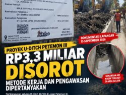 Proyek U-Ditch Petemon III Rp3,3 Miliar Disorot Metode Kerja dan Pengawasan Dipertanyakan