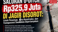 Saluran U-Ditch Rp325,9 Juta di Jagir Disorot: Celah Penutup, Mutu Konstruksi, dan Transparansi Swakelola Dipertanyakan